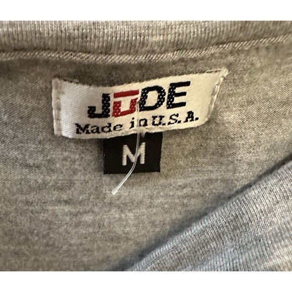 Jude Made in USA Womens M Gray Black Asymmetrical Colorblock Dress - Picture 2 of 5